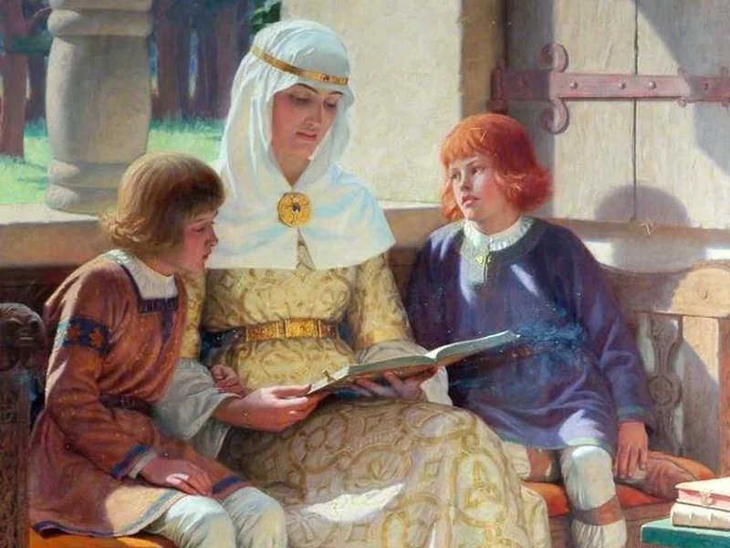 1852-Edmund Blair Leighton - La giovinezza di Alfredo il Grande